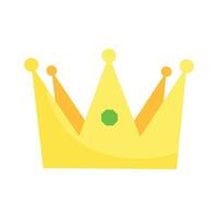 Crown icon in flat color style Princess symbol on white isolated background vector