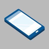 Mobile phone design on gray background vector