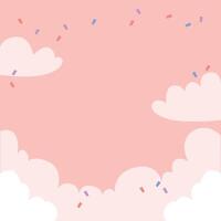 Cloud Stars Background Cute Simple Design vector