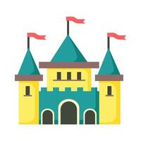 Medieval ancient castles on white background vector