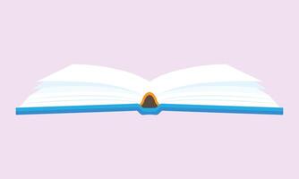 Open book icon Library or bookstore color symbol isolated on pink vector