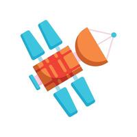 Satellite Network Navigation Radar System Icon vector