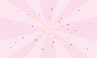 Cute template with confetti background design vector