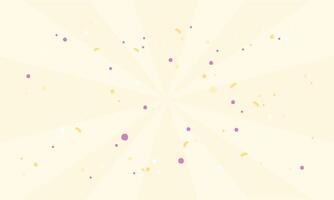 Cute template with confetti background design vector