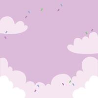 Cloud Stars Background Cute Simple Design vector