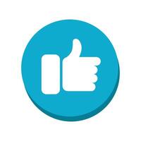 Facebook thumb up like background in flat style vector
