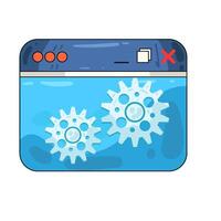 Illustration of website setting vector