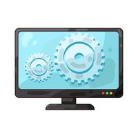 Illustration of computer setting vector