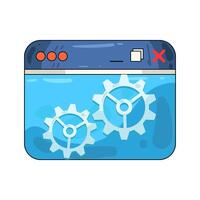 Illustration of website setting vector