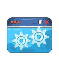 Illustration of website setting vector