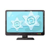 Illustration of computer setting vector