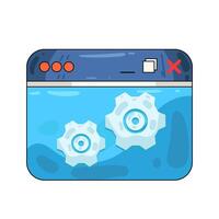 Illustration of website setting vector