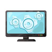 Illustration of computer setting vector