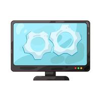 Illustration of computer setting vector