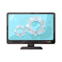 Illustration of computer setting vector