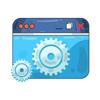 Illustration of website setting vector
