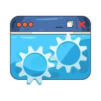 Illustration of website setting vector