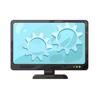 Illustration of computer setting vector