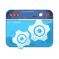 Illustration of website setting vector