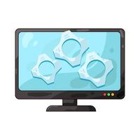 Illustration of computer setting vector