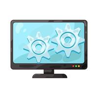 Illustration of computer setting vector