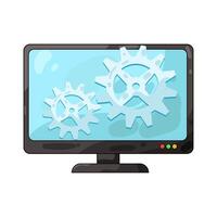 Illustration of computer setting vector