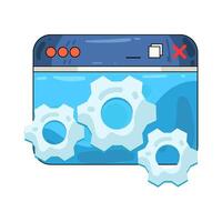 Illustration of website setting vector