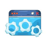 Illustration of website setting vector