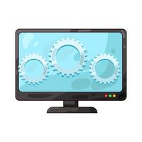 Illustration of computer setting vector