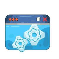 Illustration of website setting vector