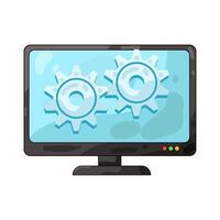 Illustration of computer setting vector