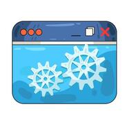 Illustration of website setting vector
