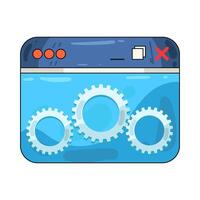 Illustration of website setting vector