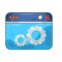 Illustration of website setting vector