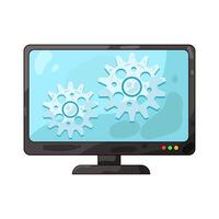 Illustration of computer setting vector