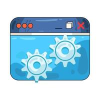 Illustration of website setting vector