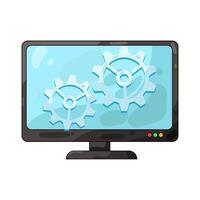 Illustration of computer setting vector