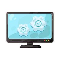Illustration of computer setting vector