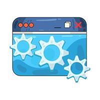 Illustration of website setting vector