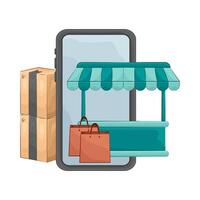 Illustration of marketplace vector