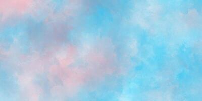 Abstract brush painted watercolor background with watercolor stains, Bright multicolor background with pink and blue colors for wallpaper, decoration, card, graphics design and web design. photo