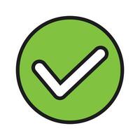 Check mark icon design template in white background vector