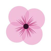 Hand drawn spring flowers, Colorful spring flower on white background vector