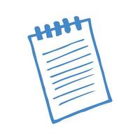 Note paper icon doodle offset fill on white background vector