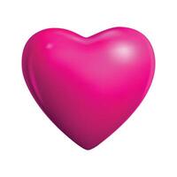 Heart illustration, heart icon 3d render style isolated vector