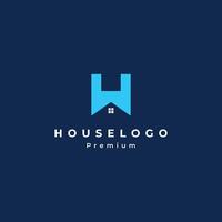 house logo design, the letter H is designed to be a symbol or icon of a house roof vector