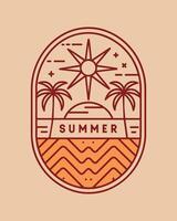 Monoline Summer View for your Tshirt design, community, or element design vector