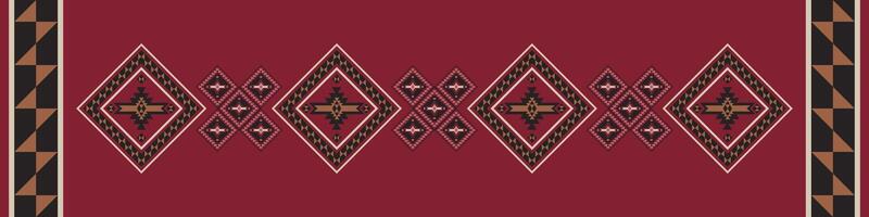 Colorful Native American runner rug pattern. Colorful aztec southwestern kilim geometric table runner pattern. Ethnic geometric pattern use for rug, tablecloth and other home decoration element vector