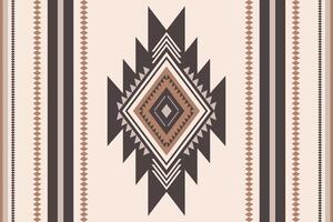 Monochrome beige aztec geometric pattern. Aztec southwestern geometric stripes seamless pattern. Ethnic geometric pattern use for fabric, textile, home decoration elements, upholstery, etc. vector