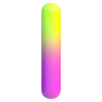 Font I 3D Rendering, Color Gradient png